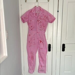 Pink Graphic Jumpsuit
